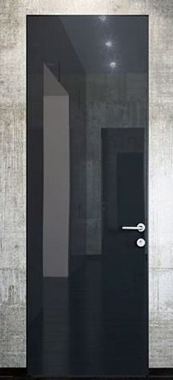 Двери со скрытой коробкой облицованные стеклом Lacobel